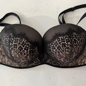 Victoria’s Secret Black Lacy Very Sexy Multiway/Multi Position Bra Size 36C